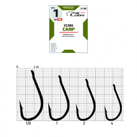 Крючки Cobra CARP KAYO HEAVY сер. CC305 разм. 004 10шт. - Крючки Cobra CARP KAYO HEAVY сер. CC305 разм. 004 10шт.