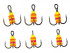 Крючки-тройники для приманок Lucky John 06SET с каплей-аккум. запаха 6шт набор - Крючки-тройники для приманок Lucky John 06SET с каплей-аккум. запаха 6шт набор