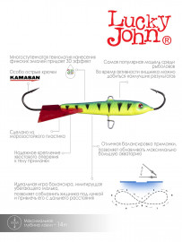 Балансир Lucky John CLASSIC 8 80мм/36RT - Балансир Lucky John CLASSIC 8 80мм/36RT