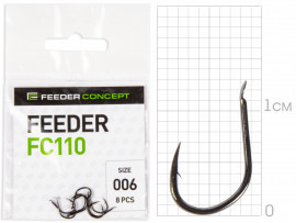 Крючки FC FEEDER сер. FC110 разм.006 8шт. - Крючки FC FEEDER сер. FC110 разм.006 8шт.