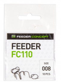 Крючки FC FEEDER сер. FC110 разм.008 10шт. - Крючки FC FEEDER сер. FC110 разм.008 10шт.
