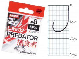 Крючки Lucky John PREDATOR сер. LJH532 разм.008 6шт. - Крючки Lucky John PREDATOR сер. LJH532 разм.008 6шт.