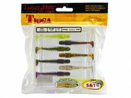 Виброхвосты съедобные LJ Pro Series TIOGA 2.4in (06.20)/MIX1 9шт. - Виброхвосты съедобные LJ Pro Series TIOGA 2.4in (06.20)/MIX1 9шт.