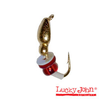 Мормышка вольфрамовая Lucky John ЖУК с петел. пайет. и бисер. 030/G