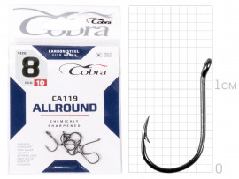 Крючки Cobra Allround HINNU сер. CA119 разм. 008 10шт. - Крючки Cobra Allround HINNU сер. CA119 разм. 008 10шт.