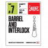 Вертлюги c застеж. LJ Pro Series BARREL AND INTERLOCK Black 007 7шт. - Вертлюги c застеж. LJ Pro Series BARREL AND INTERLOCK Black 007 7шт.