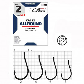 Крючки Cobra Allround OKIAMI сер. CA122 разм. 008 10шт. - Крючки Cobra Allround OKIAMI сер. CA122 разм. 008 10шт.