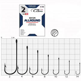 Крючки Cobra Allround ROUND сер. CA124 разм. 012 10шт. - Крючки Cobra Allround ROUND сер. CA124 разм. 012 10шт.