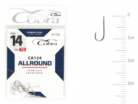 Крючки Cobra Allround ROUND сер. CA124 разм. 014 10шт. - Крючки Cobra Allround ROUND сер. CA124 разм. 014 10шт.