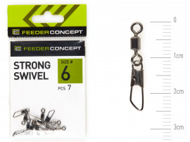 Вертлюги c застежками Feeder Concept STRONG SWIVEL 006 7шт. - Вертлюги c застежками Feeder Concept STRONG SWIVEL 006 7шт.