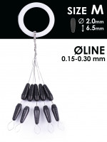 Стопоры резиновые Salmo RUBBER CONE STOPS р.002M 10шт.