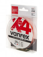 Шнур плетёный Lucky John Vanrex х4 BRAID Fluo Orange 125/014