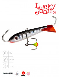 Балансир Lucky John CLASSIC 8 с тр. 80мм/12HRT блистер - Балансир Lucky John CLASSIC 8 с тр. 80мм/12HRT блистер