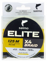 Шнур плетёный Salmo Elite х4 BRAID Fluo Yellow 125/020