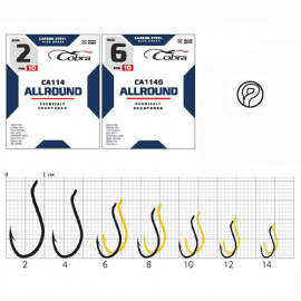 Крючки Cobra Allround BEAK сер. CA114 разм. 008 10шт. - Крючки Cobra Allround BEAK сер. CA114 разм. 008 10шт.