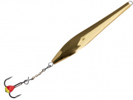 Блесна вертикальная зимняя Lucky John DOUBLE BLADE с цепочкой и тройником 50мм GC блистер - Блесна вертикальная зимняя Lucky John DOUBLE BLADE с цепочкой и тройником 50мм GC блистер