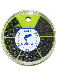 Грузила Salmo ДРОБЬ SOFT мягкий 5 секц. 0.3-1.2г 60г набор 1 - Грузила Salmo ДРОБЬ SOFT мягкий 5 секц. 0.3-1.2г 60г набор 1